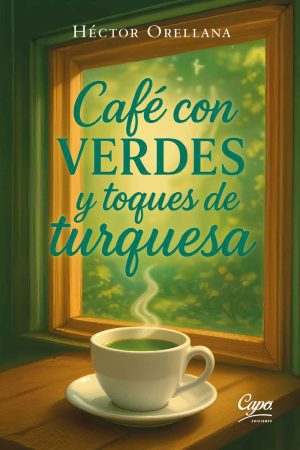 Café con verdes y toques de turquesa